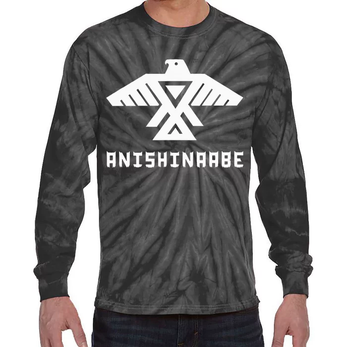 Anishinaabe First Nations Thunderbird Ojibwe Indigenous Tie-Dye Long Sleeve Shirt