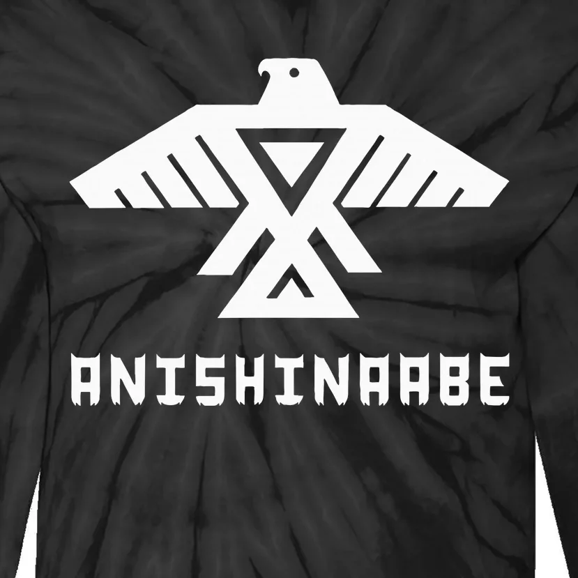 Anishinaabe First Nations Thunderbird Ojibwe Indigenous Tie-Dye Long Sleeve Shirt