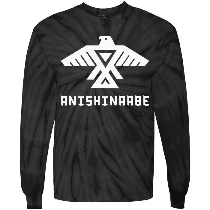 Anishinaabe First Nations Thunderbird Ojibwe Indigenous Tie-Dye Long Sleeve Shirt