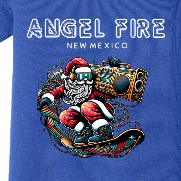 Angel Fire New Mexico Cool Snowboard Christmas Santa Gift Baby Bodysuit