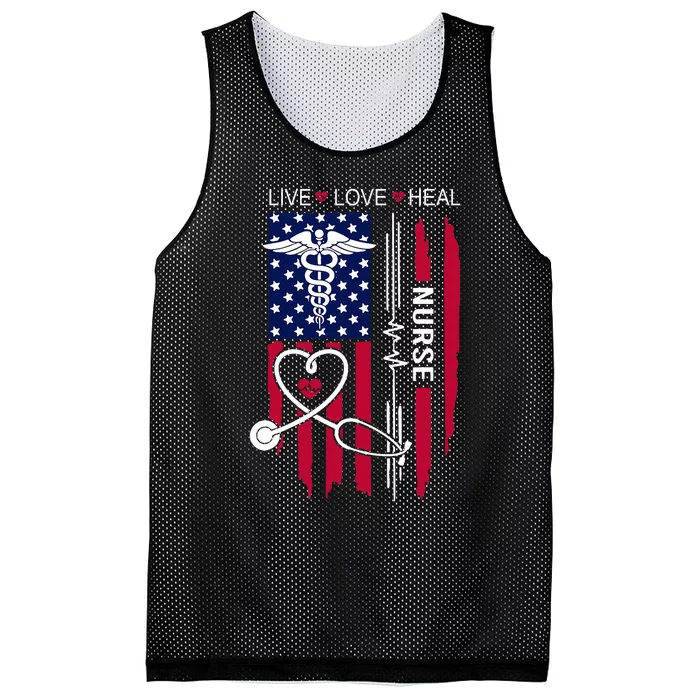 American Flag Nurse Day Gifts Week Gift Nurse NurseS Day Mesh Reversible Basketball Jersey Tank