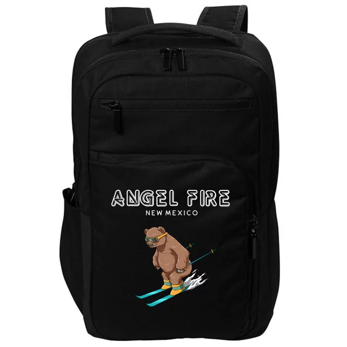 Angel Fire New Mexico Funny Ski Grizzly Bear Meaningful Gift Impact Tech Backpack