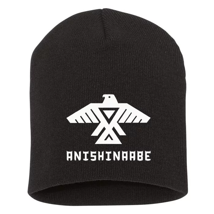 Anishinaabe First Nations Thunderbird Ojibwe Indigenous Short Acrylic Beanie