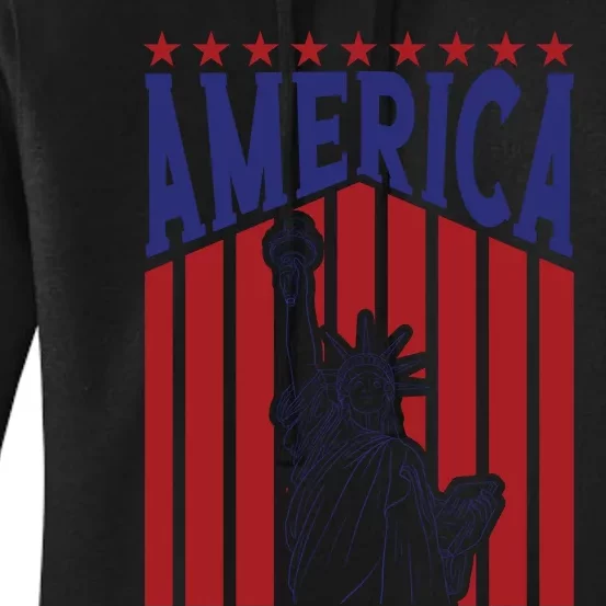 America Fourth Of July Usa Patriotic Graphic Women's Pullover Hoodie