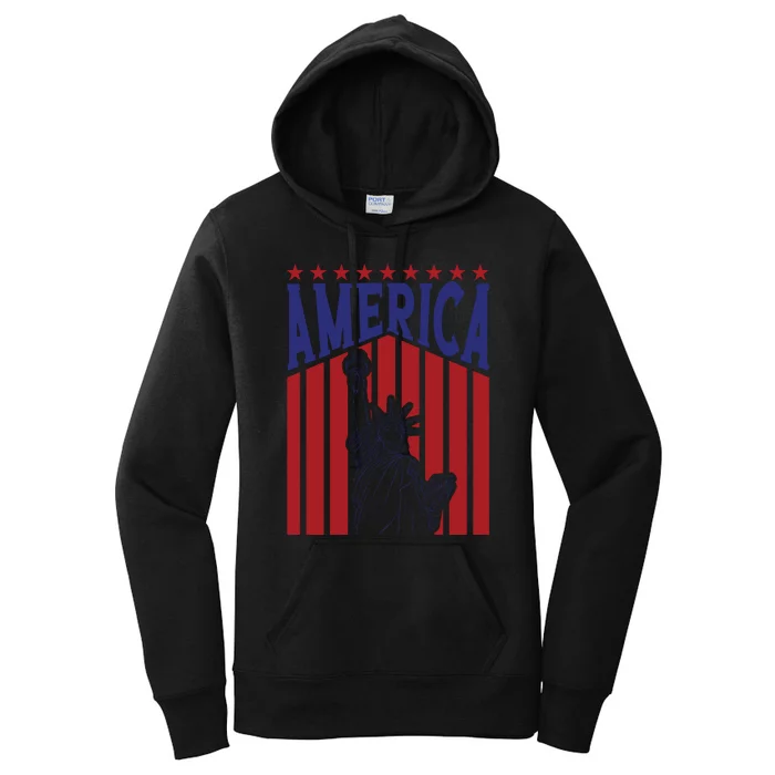 America Fourth Of July Usa Patriotic Graphic Women's Pullover Hoodie