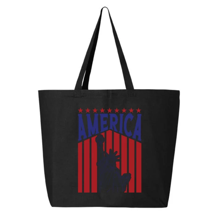 America Fourth Of July Usa Patriotic Graphic 25L Jumbo Tote