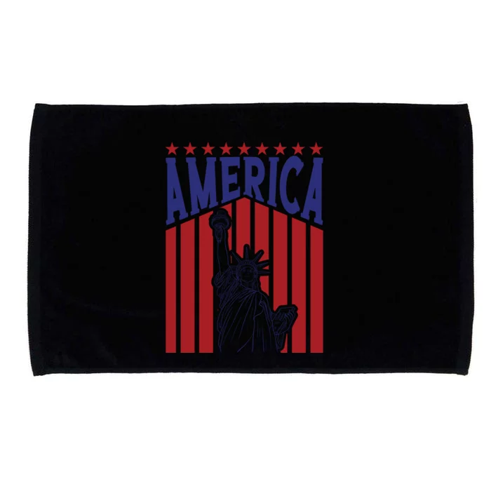 America Fourth Of July Usa Patriotic Graphic Microfiber Hand Towel