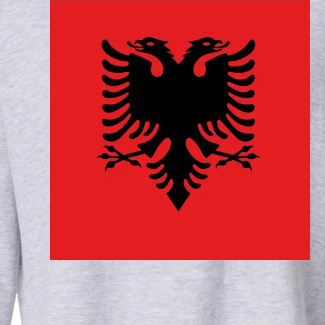 Albanian Flag of Albania Cropped Pullover Crew