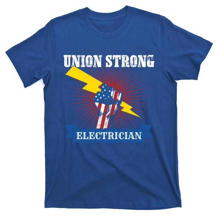 American Flag Of A Electrician Worker Union For Labor Day Funny Gift T-Shirt