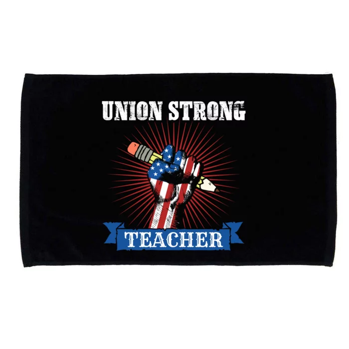 American Flag Of Professional Teacher Worker Union Labor Day Gift Microfiber Hand Towel