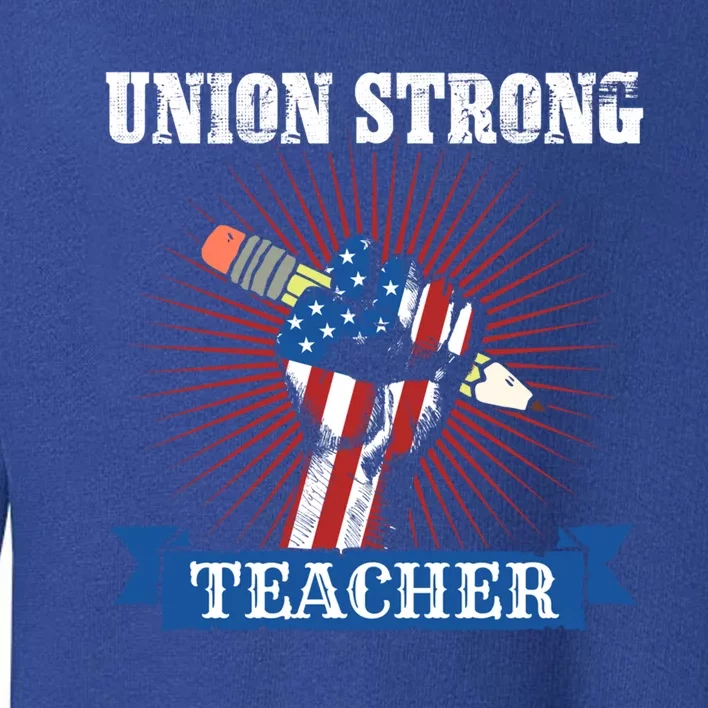 American Flag Of Professional Teacher Worker Union Labor Day Gift Toddler Sweatshirt