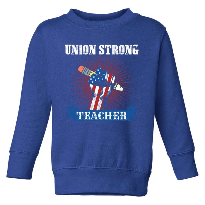 American Flag Of Professional Teacher Worker Union Labor Day Gift Toddler Sweatshirt