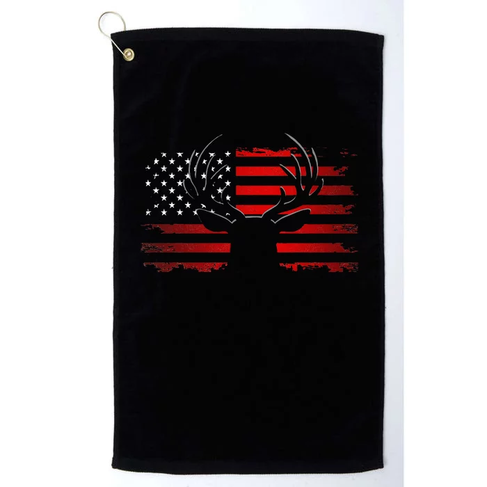 American Flag Outdoor Clothing Antlers Deer Platinum Collection Golf Towel