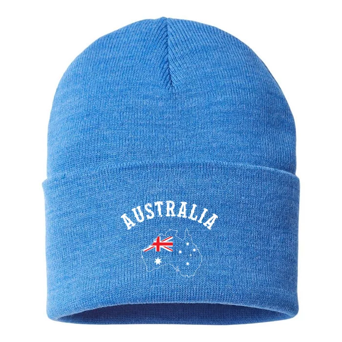 Australia Flag Of Australia Gift Sustainable Knit Beanie