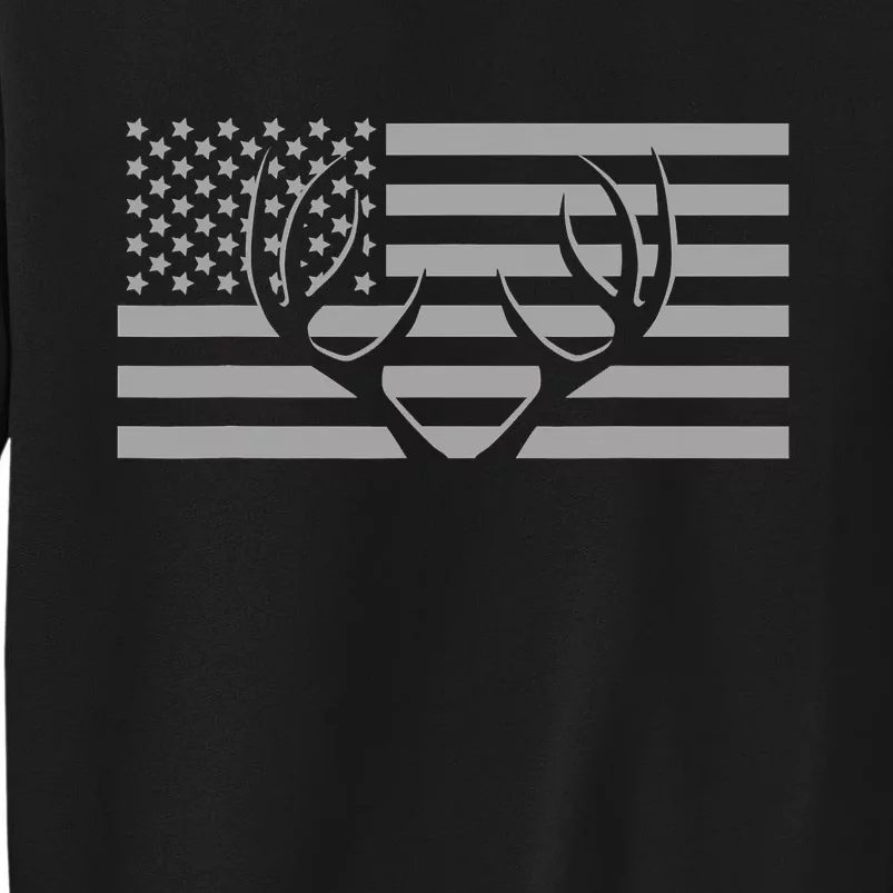 American Flag Outdoor Antlers Deer Tall Sweatshirt