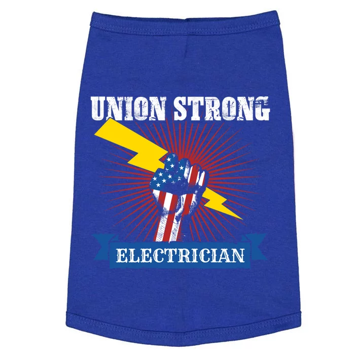 American Flag Of A Electrician Worker Union For Labor Day Gift Doggie Tank