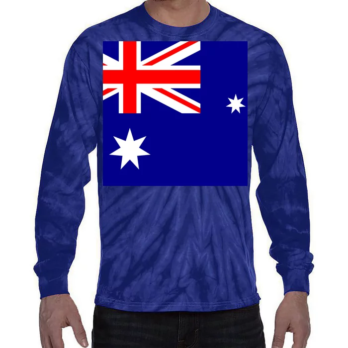 Australian Flag of Australia Tie-Dye Long Sleeve Shirt