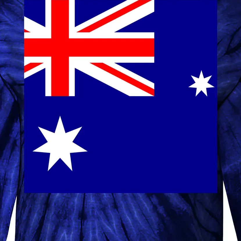 Australian Flag of Australia Tie-Dye Long Sleeve Shirt