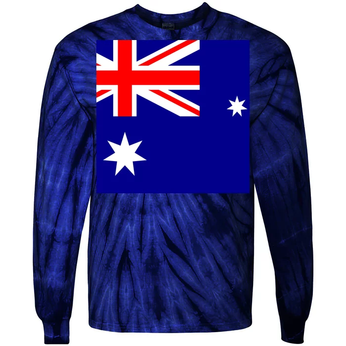 Australian Flag of Australia Tie-Dye Long Sleeve Shirt