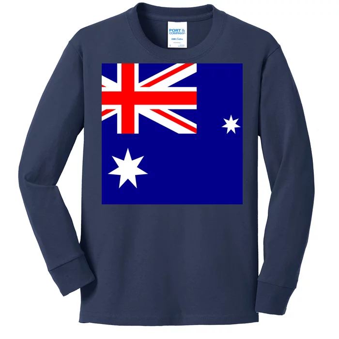 Australian Flag of Australia Kids Long Sleeve Shirt