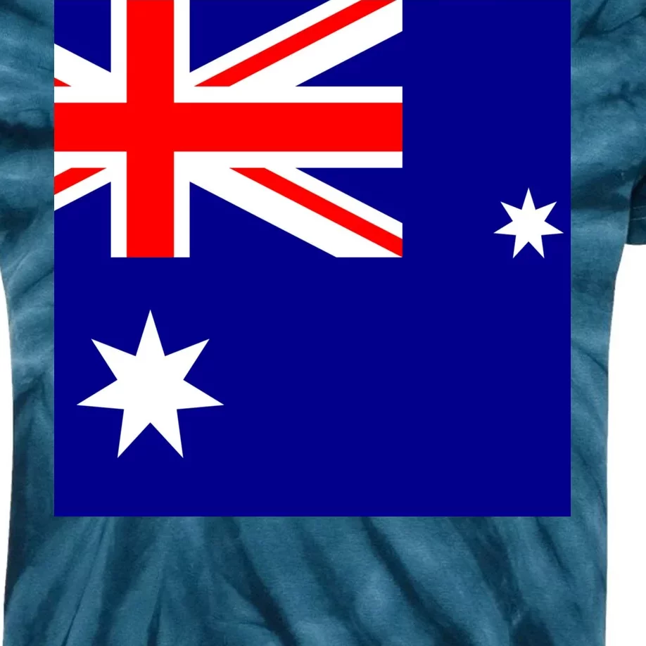 Australian Flag of Australia Kids Tie-Dye T-Shirt