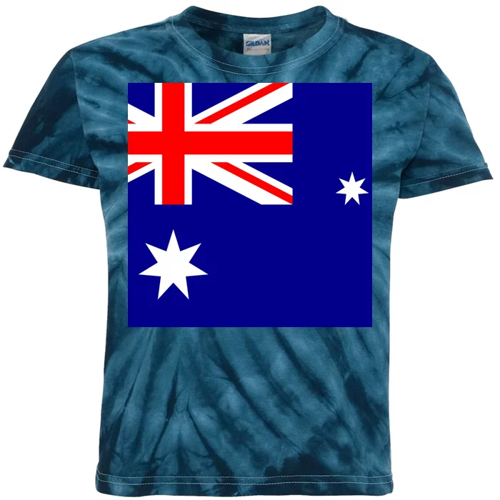 Australian Flag of Australia Kids Tie-Dye T-Shirt