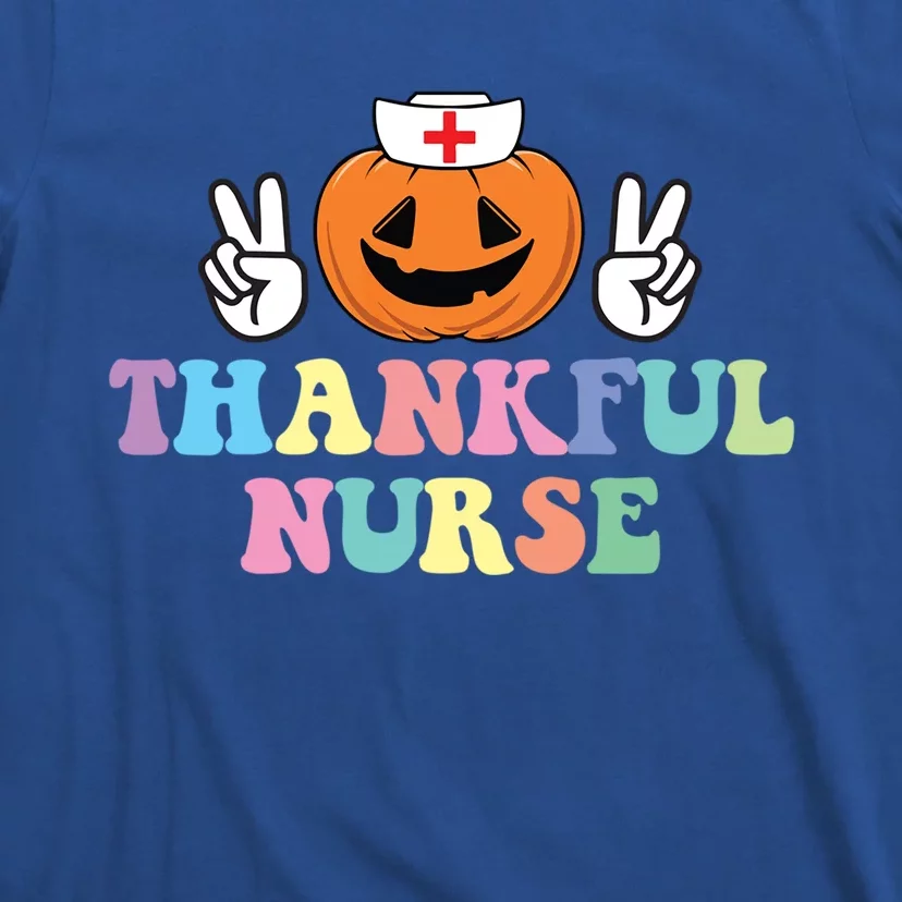 Autumn Fall Outfit Nurse Thankful Grateful Blessed Pumpkin Gift T-Shirt