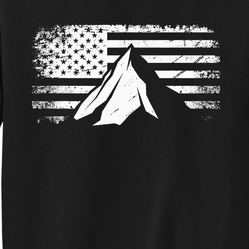 American Flag Outdoor Camping Apparel Hiking Camping Tall Sweatshirt