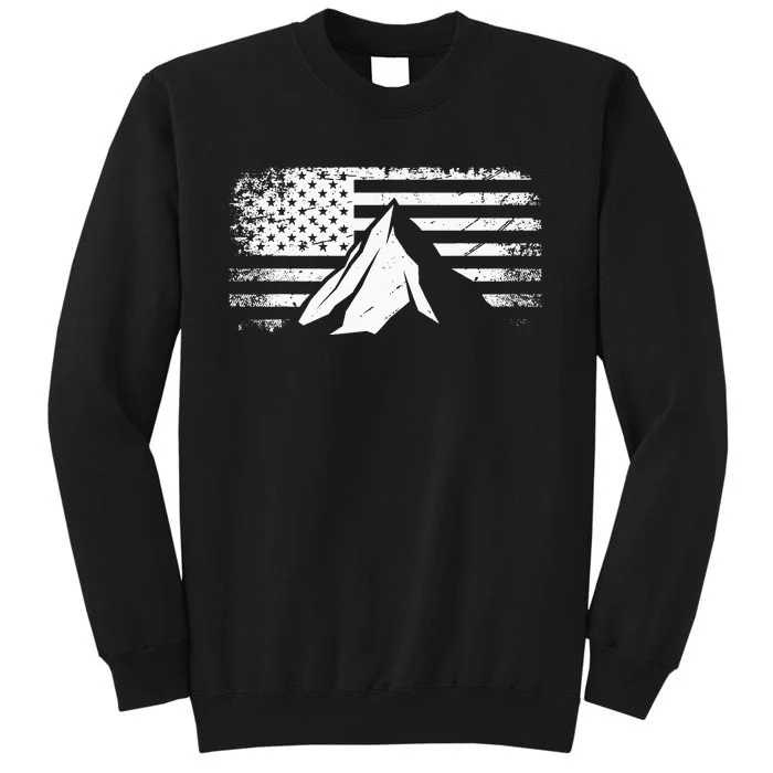 American Flag Outdoor Camping Apparel Hiking Camping Tall Sweatshirt