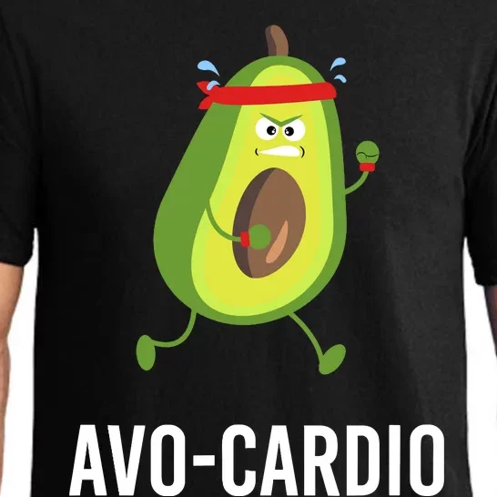 Avocardio Funny Pun Workout Running Avocado Pajama Set