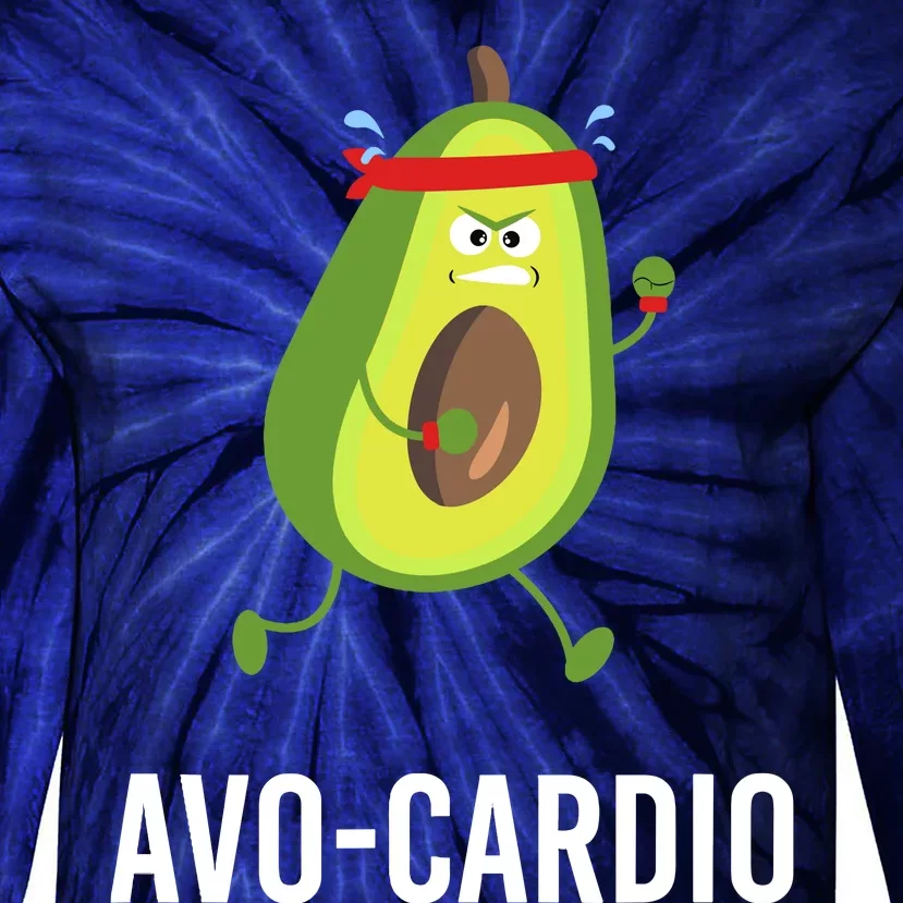 Avocardio Funny Pun Workout Running Avocado Tie-Dye Long Sleeve Shirt