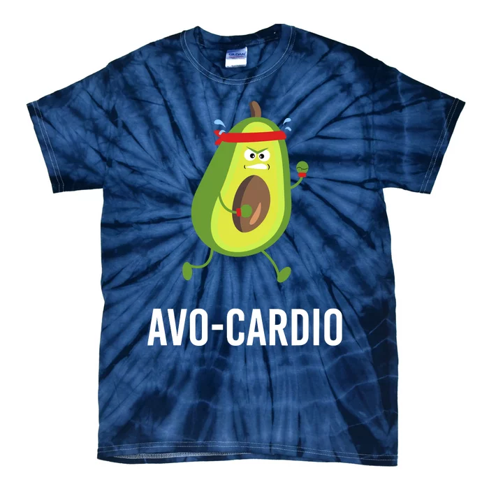 Avocardio Funny Pun Workout Running Avocado Tie-Dye T-Shirt