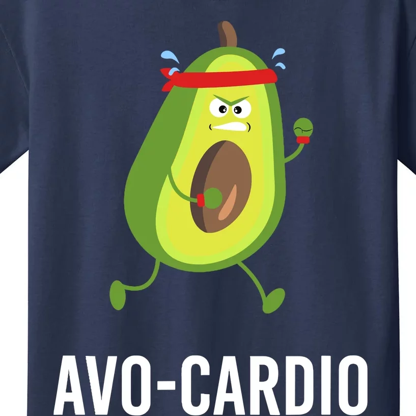 Avocardio Funny Pun Workout Running Avocado Kids T-Shirt