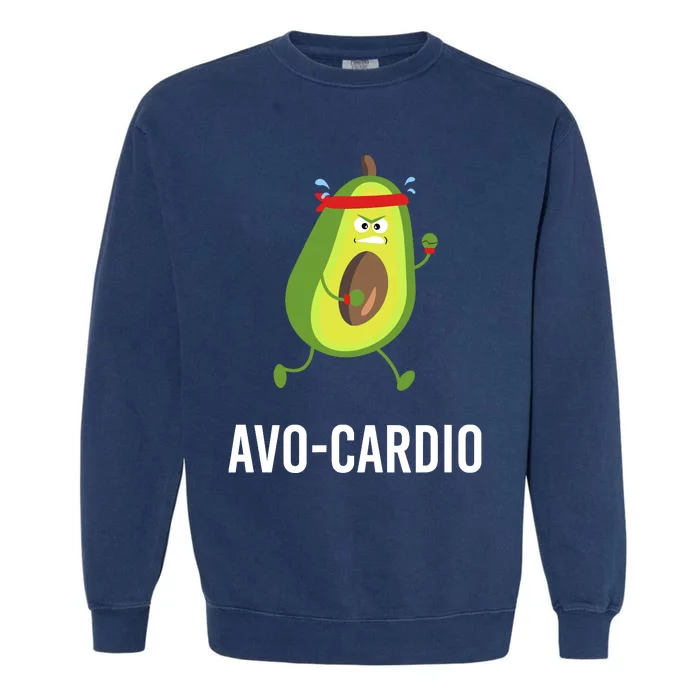 Avocardio Funny Pun Workout Running Avocado Garment-Dyed Sweatshirt