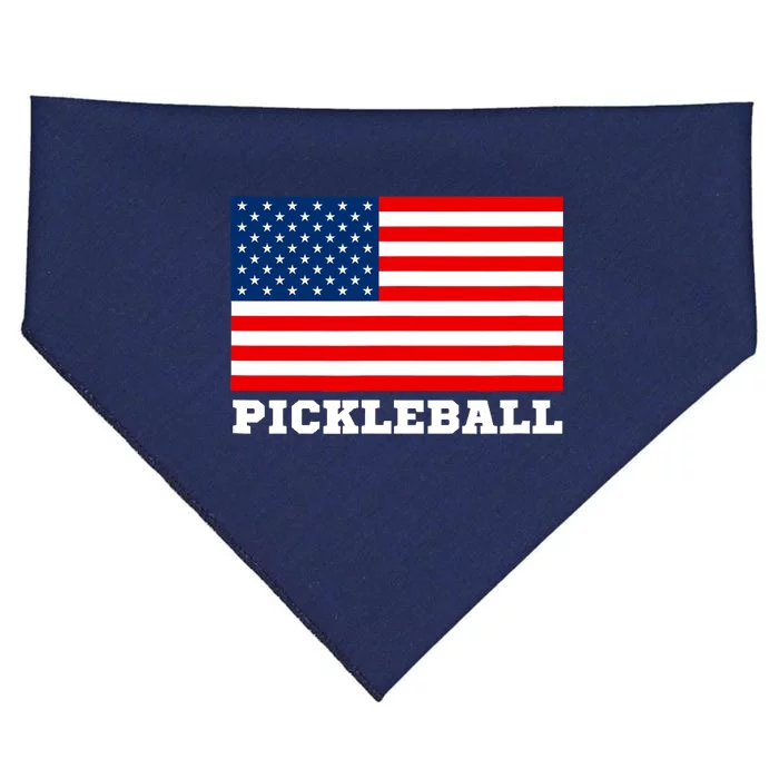 American Flag Pickleball Player USA Pickleball Lover USA-Made Doggie Bandana