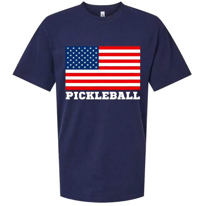 American Flag Pickleball Player USA Pickleball Lover Sueded Cloud Jersey T-Shirt