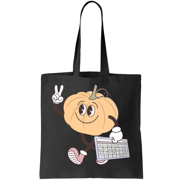 Awareness Fall Pumpkin Aac Device Autism Special Halloween Tote Bag