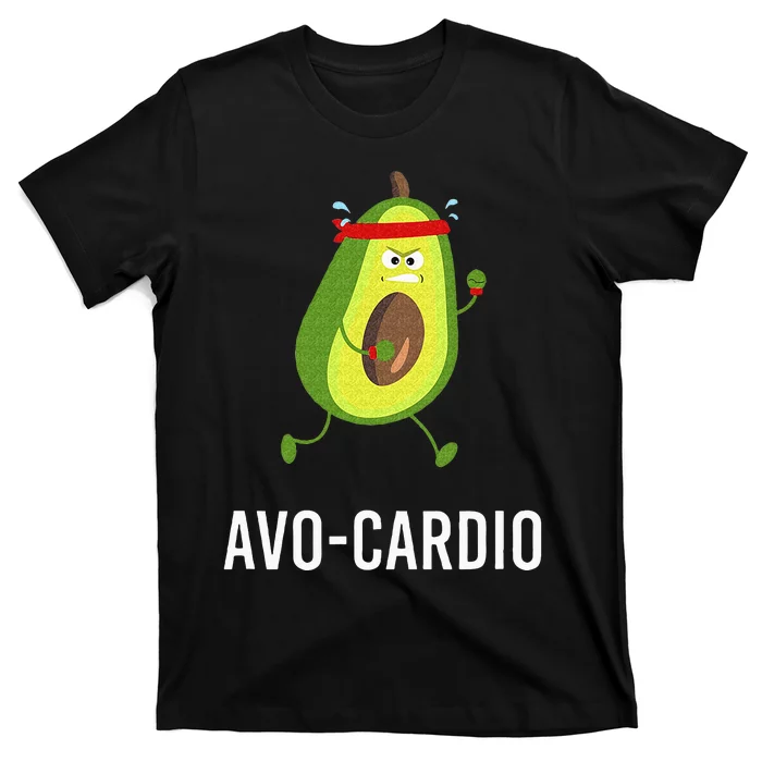 AvoCardio Funny Pun Workout Running Avocado T-Shirt