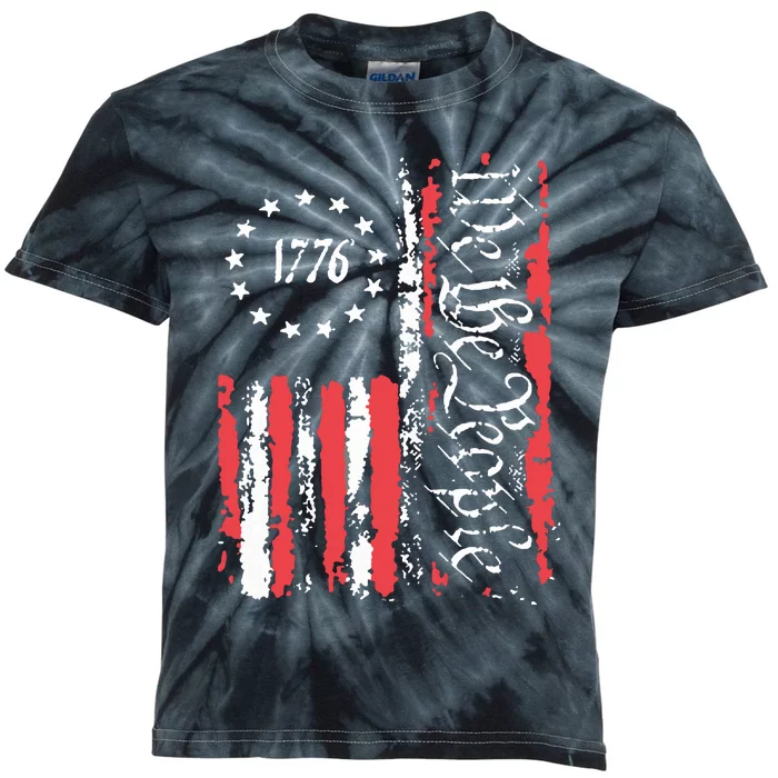 American Flag Patriotic 1776 We The People Usa Kids Tie-Dye T-Shirt