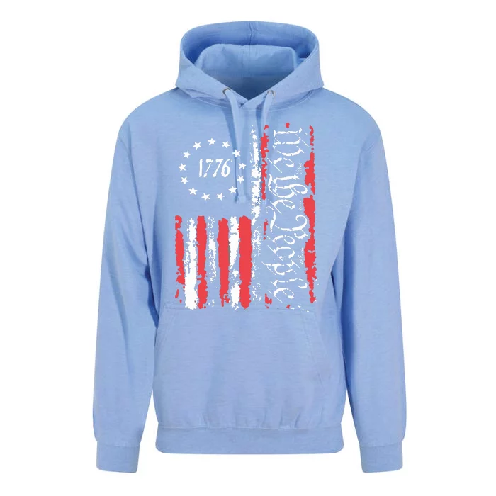 American Flag Patriotic 1776 We The People Usa Unisex Surf Hoodie