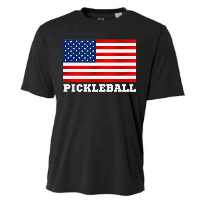 American Flag Pickleball Player USA Pickleball Lover Cooling Performance Crew T-Shirt