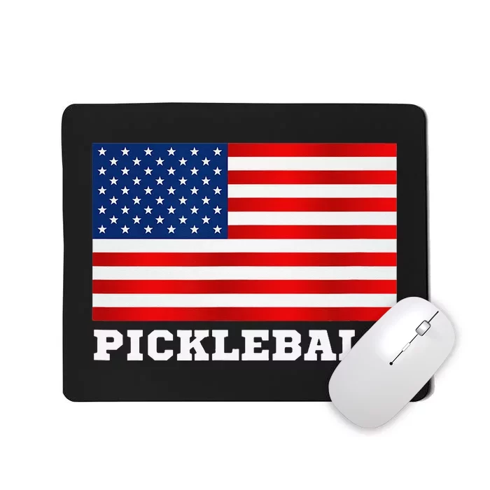 American Flag Pickleball Player USA Pickleball Lover Mousepad