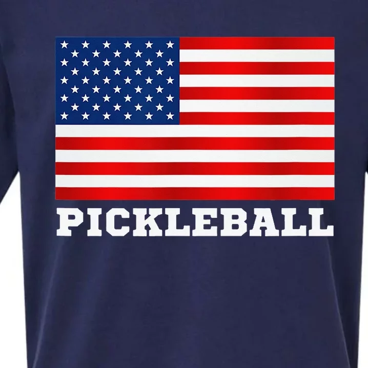 American Flag Pickleball Player USA Pickleball Lover Sueded Cloud Jersey T-Shirt