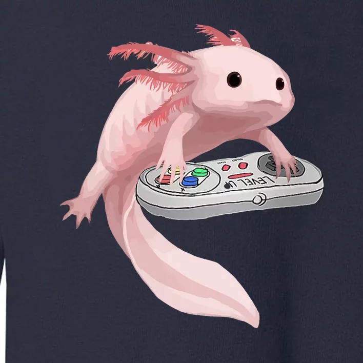 Axolotl Fish Playing Video Game Axolotl Lizard Gamers Toddler Sweatshirt