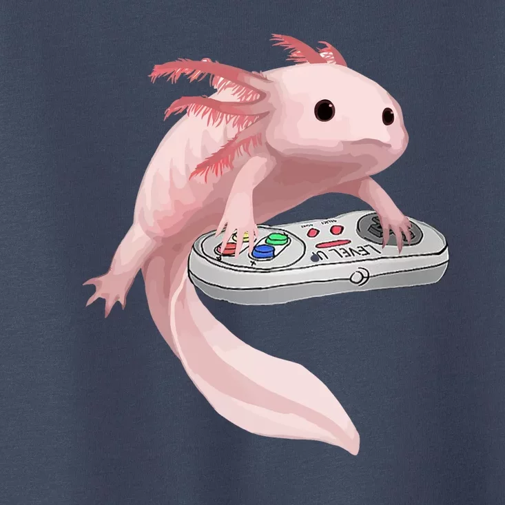 Axolotl Fish Playing Video Game Axolotl Lizard Gamers Toddler T-Shirt