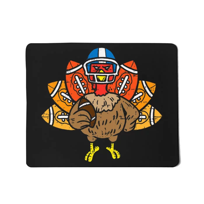 American Football Player Turkey Thanksgiving Day Sport Gift Mousepad