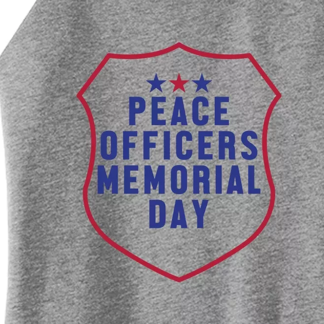 American Flag Peace Officers Memorial Day Gift Women’s Perfect Tri Rocker Tank