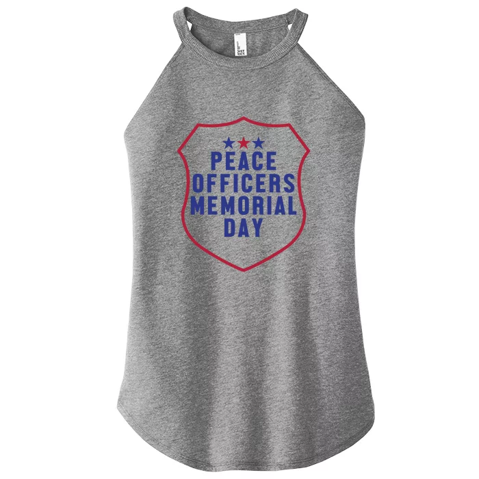 American Flag Peace Officers Memorial Day Gift Women’s Perfect Tri Rocker Tank