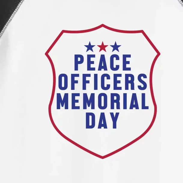 American Flag Peace Officers Memorial Day Gift Toddler Fine Jersey T-Shirt