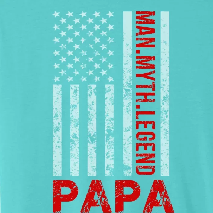 American Flag Papa Myth Legend Gift ChromaSoft Performance T-Shirt